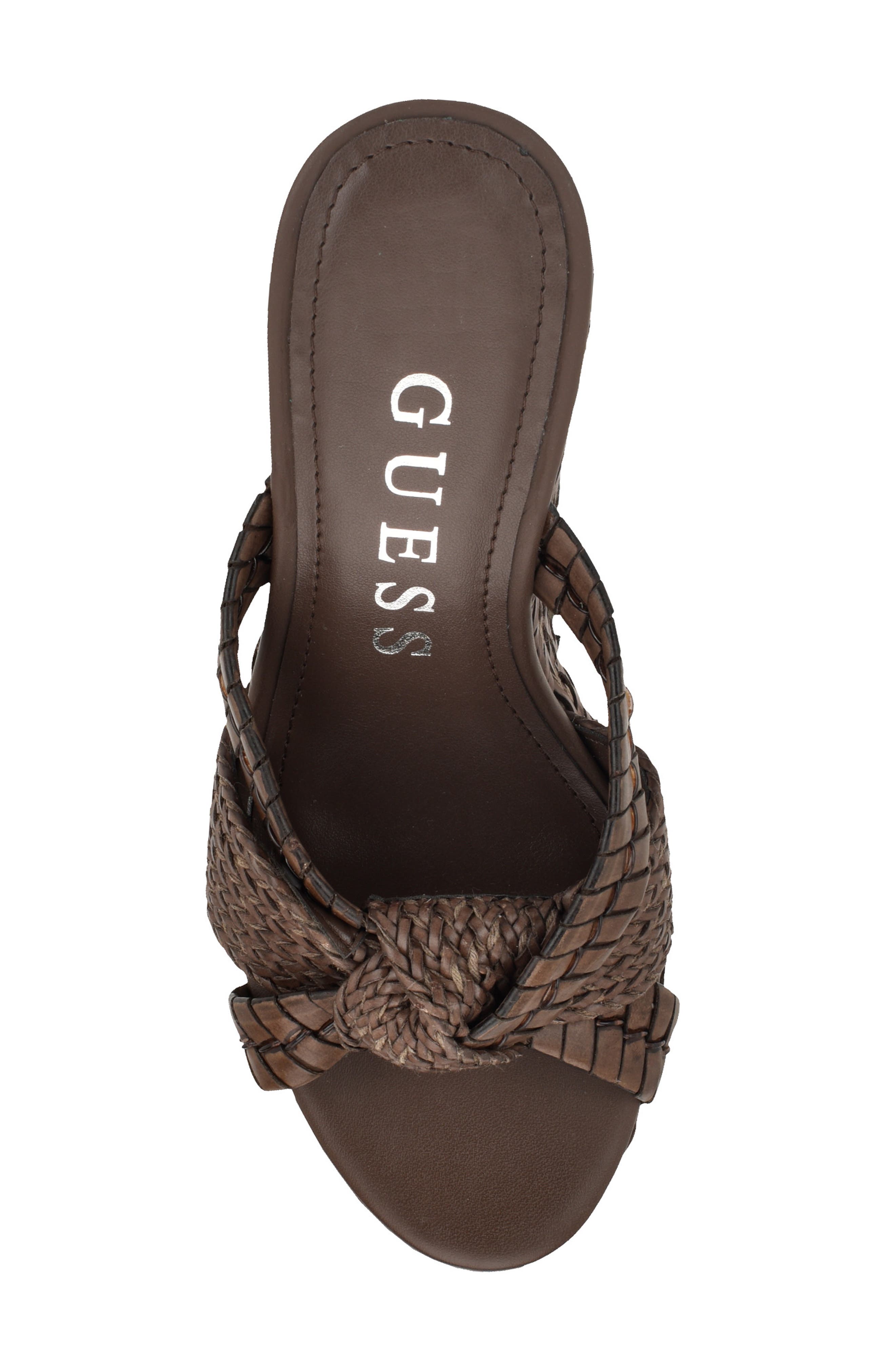 GUESS Eveh Platform Wedge Sandal, Alternate, color, Medium Brown