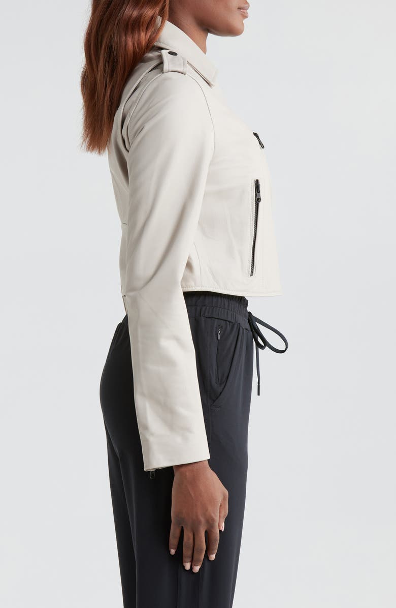 Blanc Noir Cleo Crop Leather Jacket, Alternate, color, 