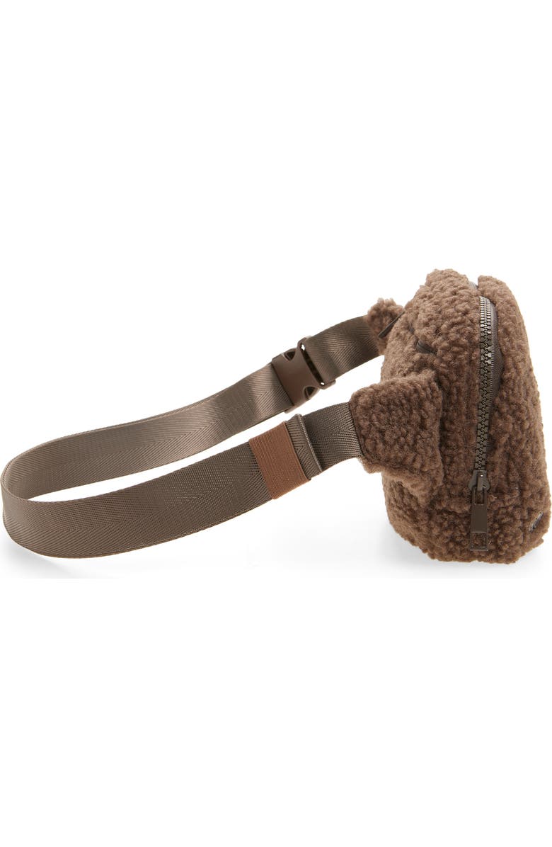 Zella Faux Shearling Crossbody, Alternate, color, Brown Mole