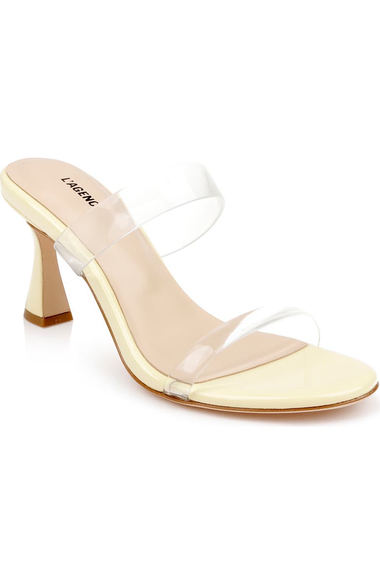 L'AGENCE Idalie Slide Sandal, Main, color, Yellow Vinyl