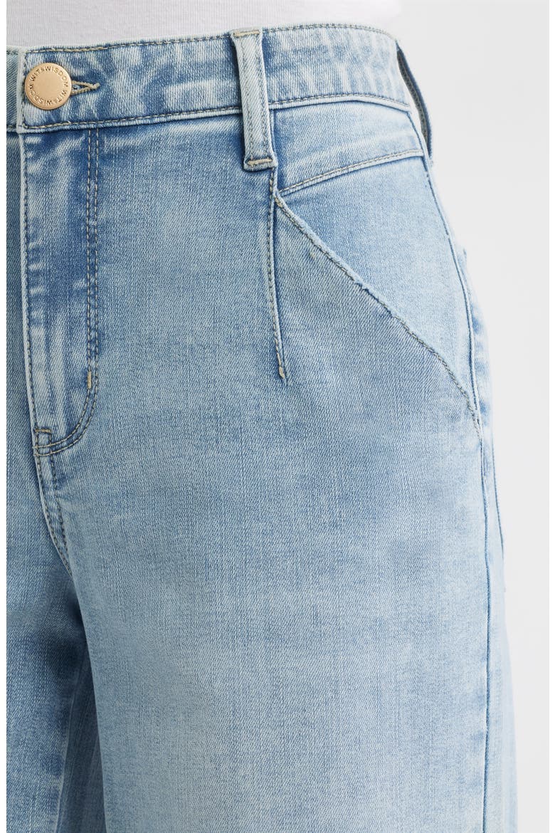Wyatt Skyrise V-Pocket Ankle Wide Leg Jeans, Alternate, color, LIGHT BLUE ARTISANAL