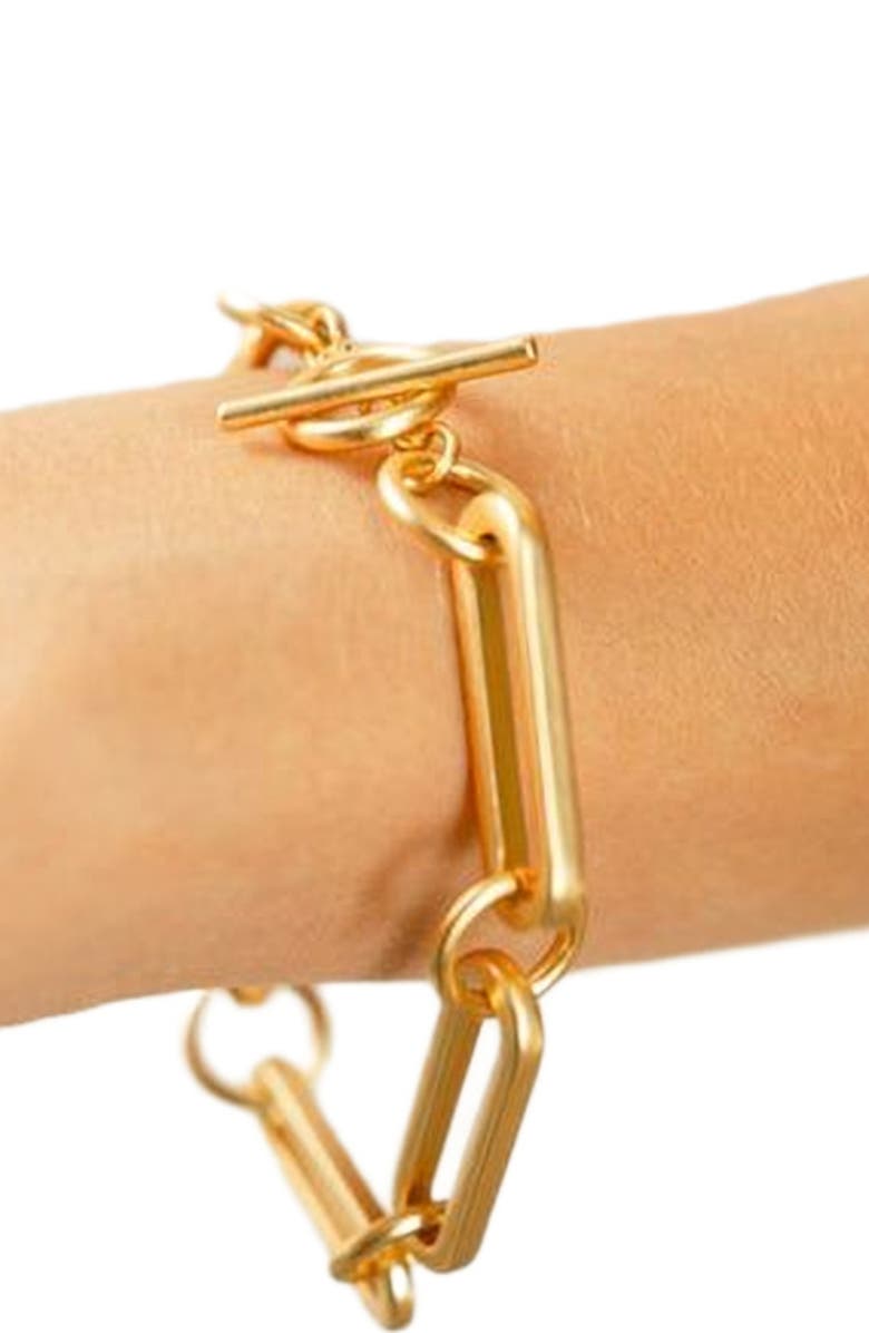 Erin McDermott Jewelry Lia Link Bracelet, Alternate, color, Gold