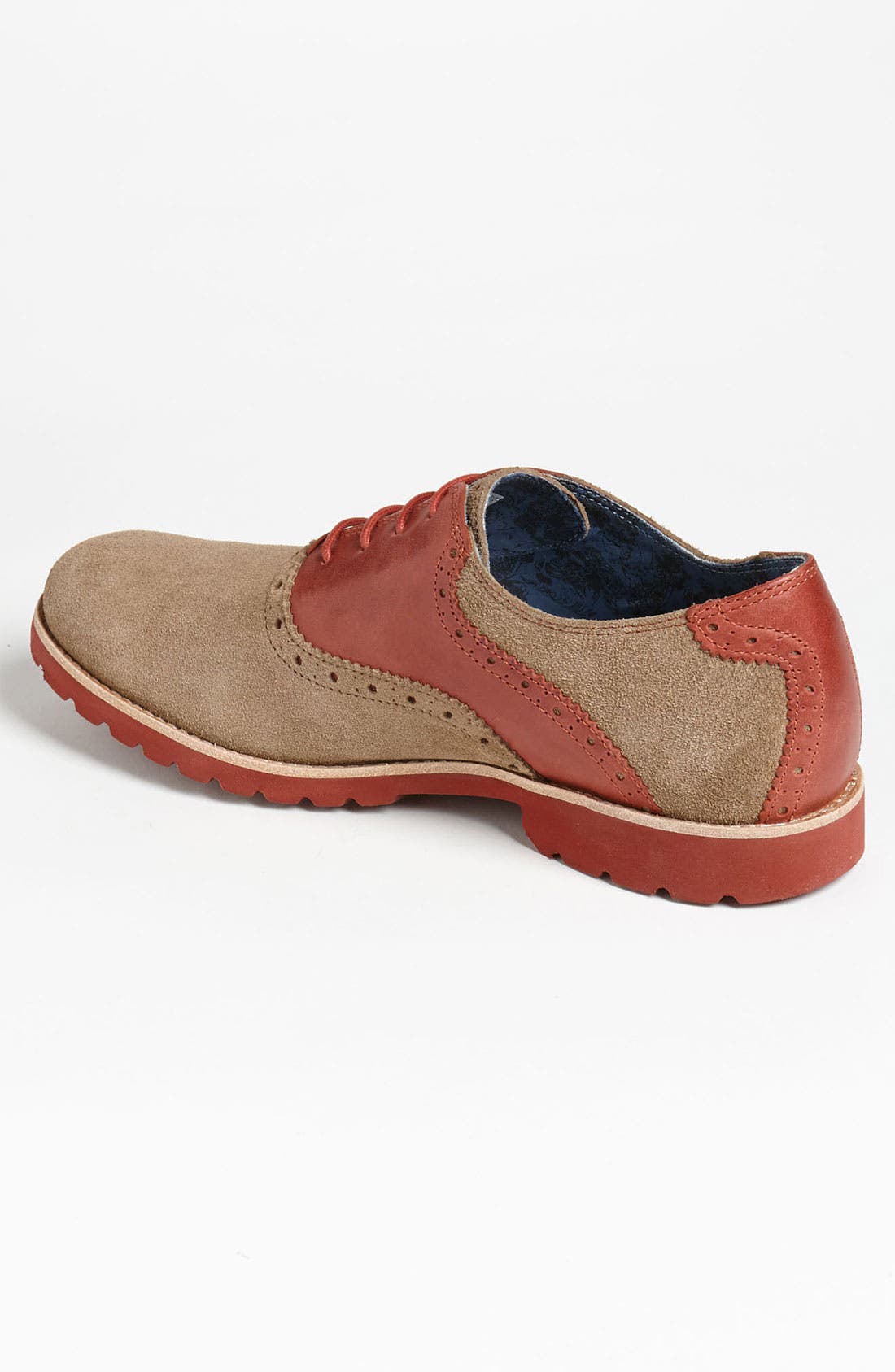 'Ledge Hill' Saddle Shoe, Alternate, color, VUCUNA SUEDE/ KETCHUP RED