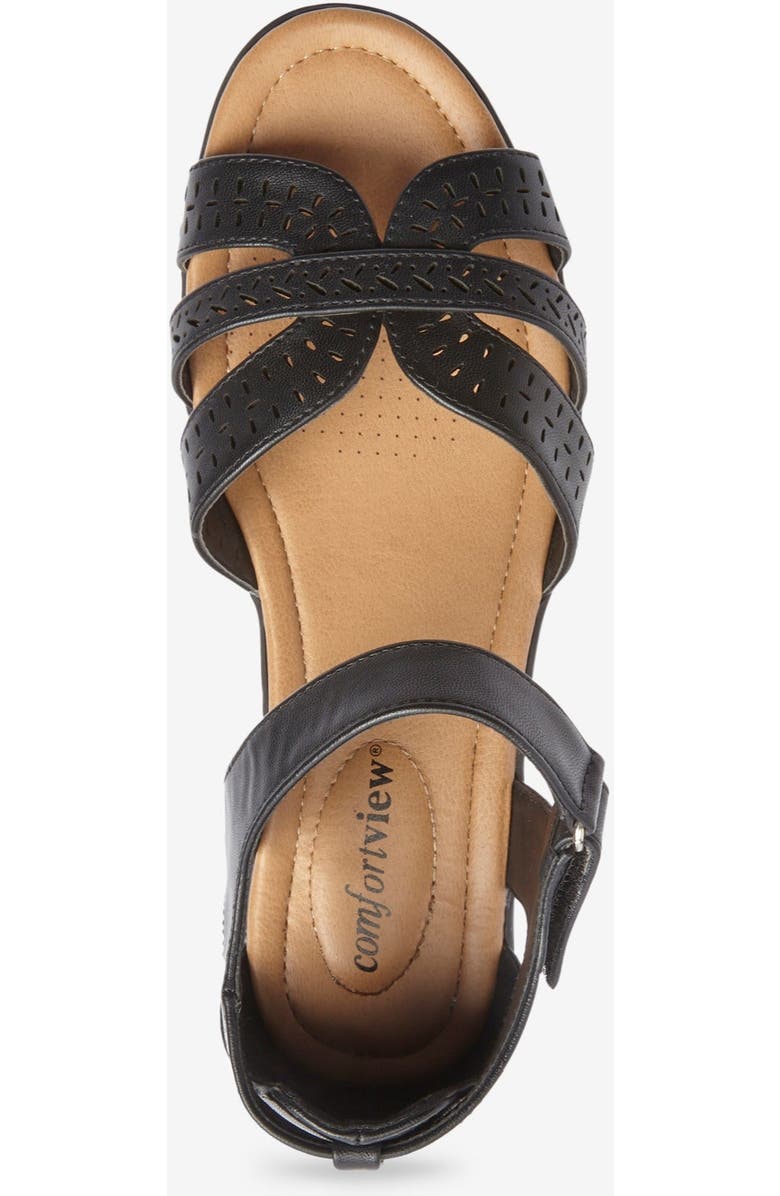 Comfortview The Christiana Sandal, Alternate, color, Black