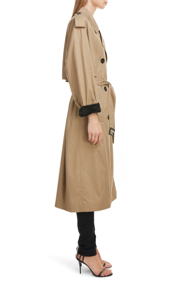 Contrast Cuff Trench Coat, Alternate, color, BEIGE FONCE