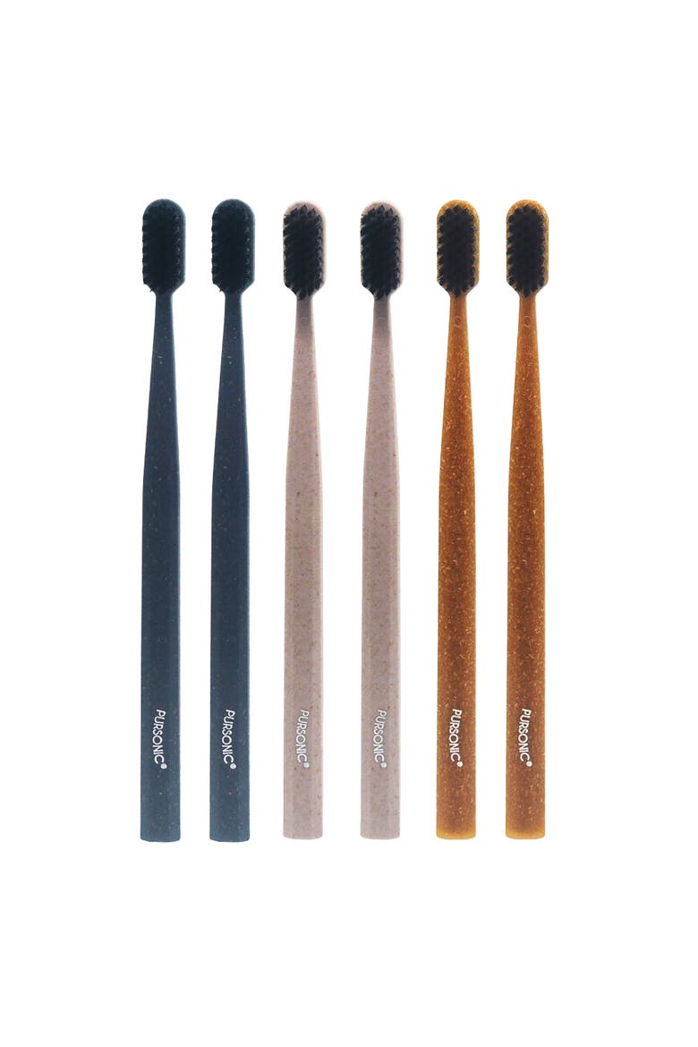 100% Eco-friendly Cedarwood Toothbrushes, Main, color, Multicolor