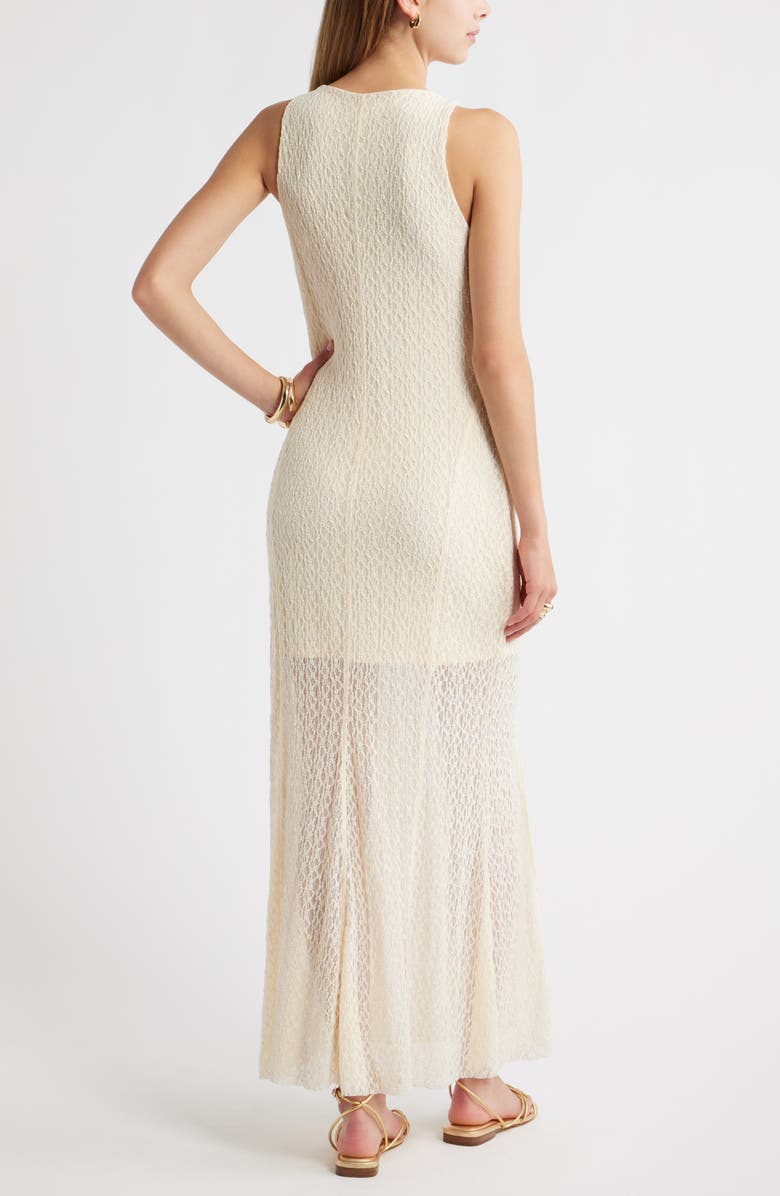 Open Edit Sleeveless Lace Maxi Dress, Alternate, color, Ivory Dove