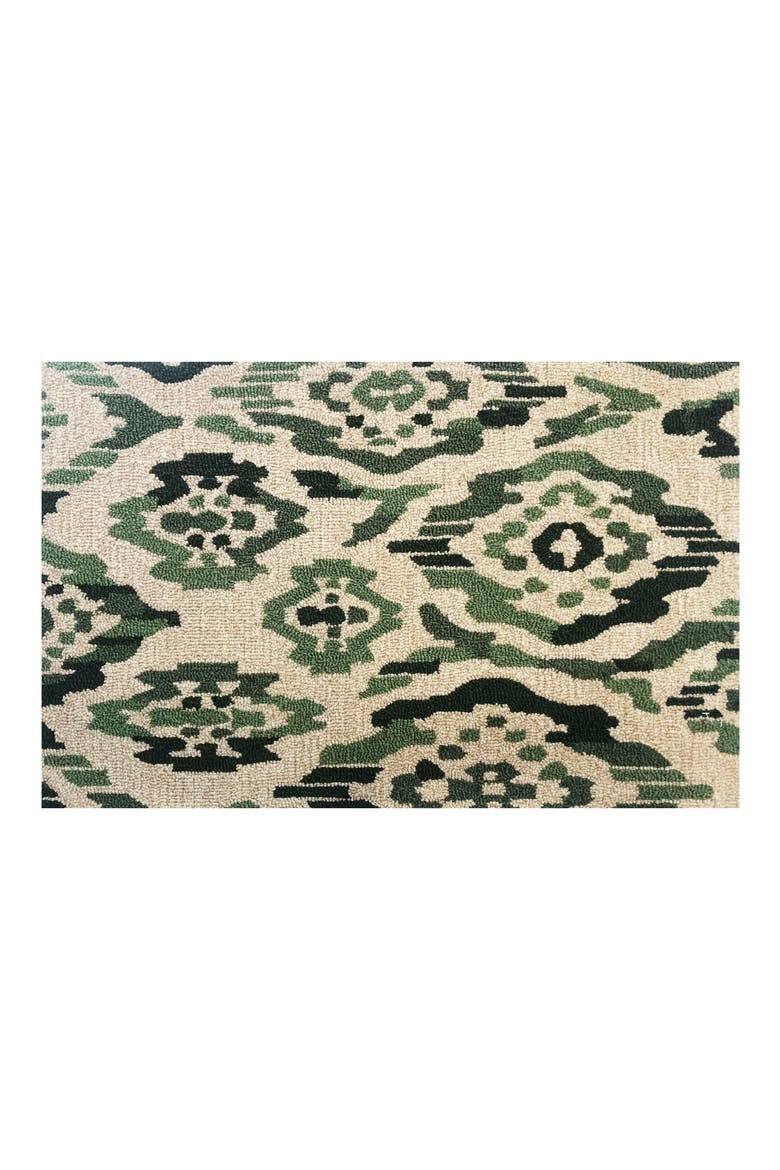 Broken Ikat Doormat, Main, color, GREEN