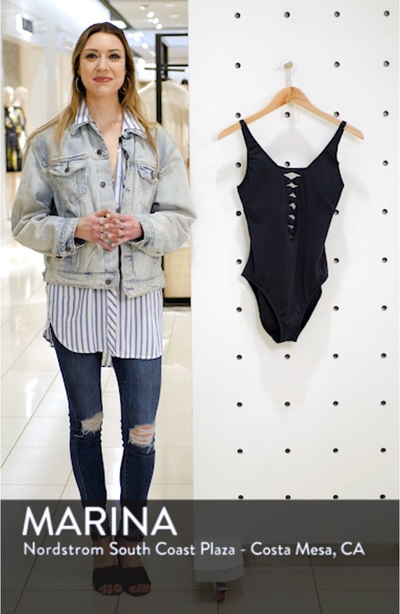 Lace Down One-Piece Swimsuit, sales video thumbnail