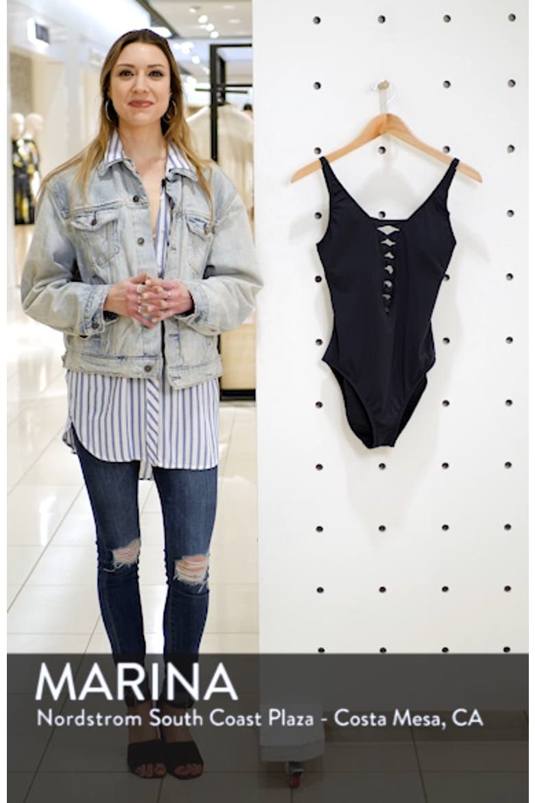 Lace Down One-Piece Swimsuit video