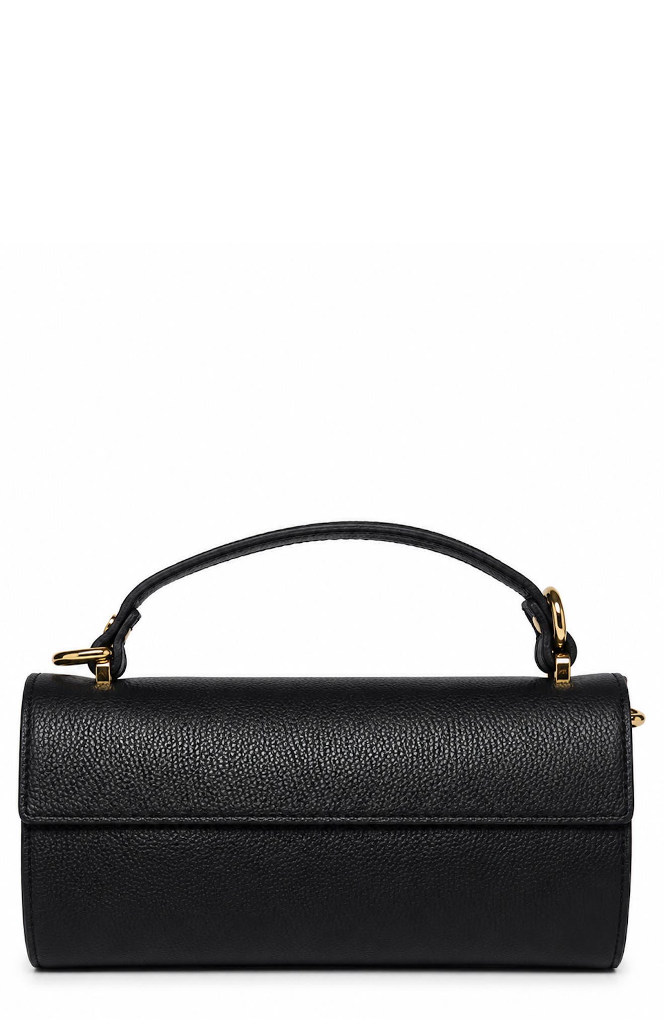 Evelina Leather Top Handle Clutch
