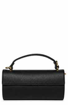 Evelina Leather Top Handle Clutch