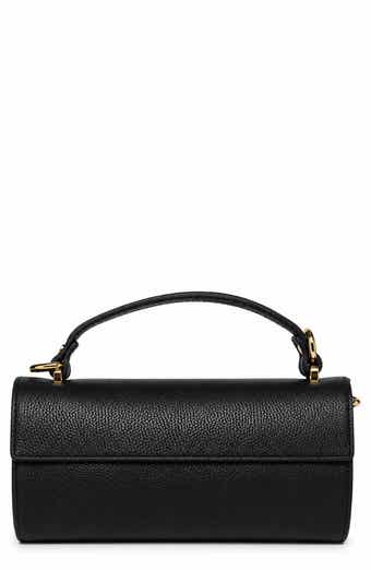 Evelina Leather Top Handle Clutch