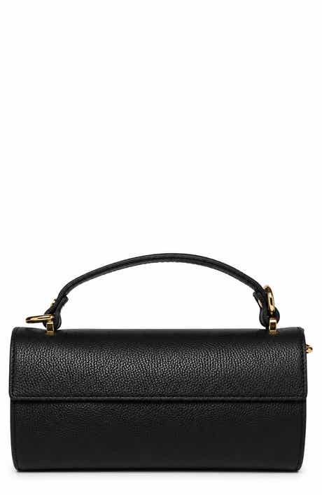 Evelina Leather Top Handle Clutch