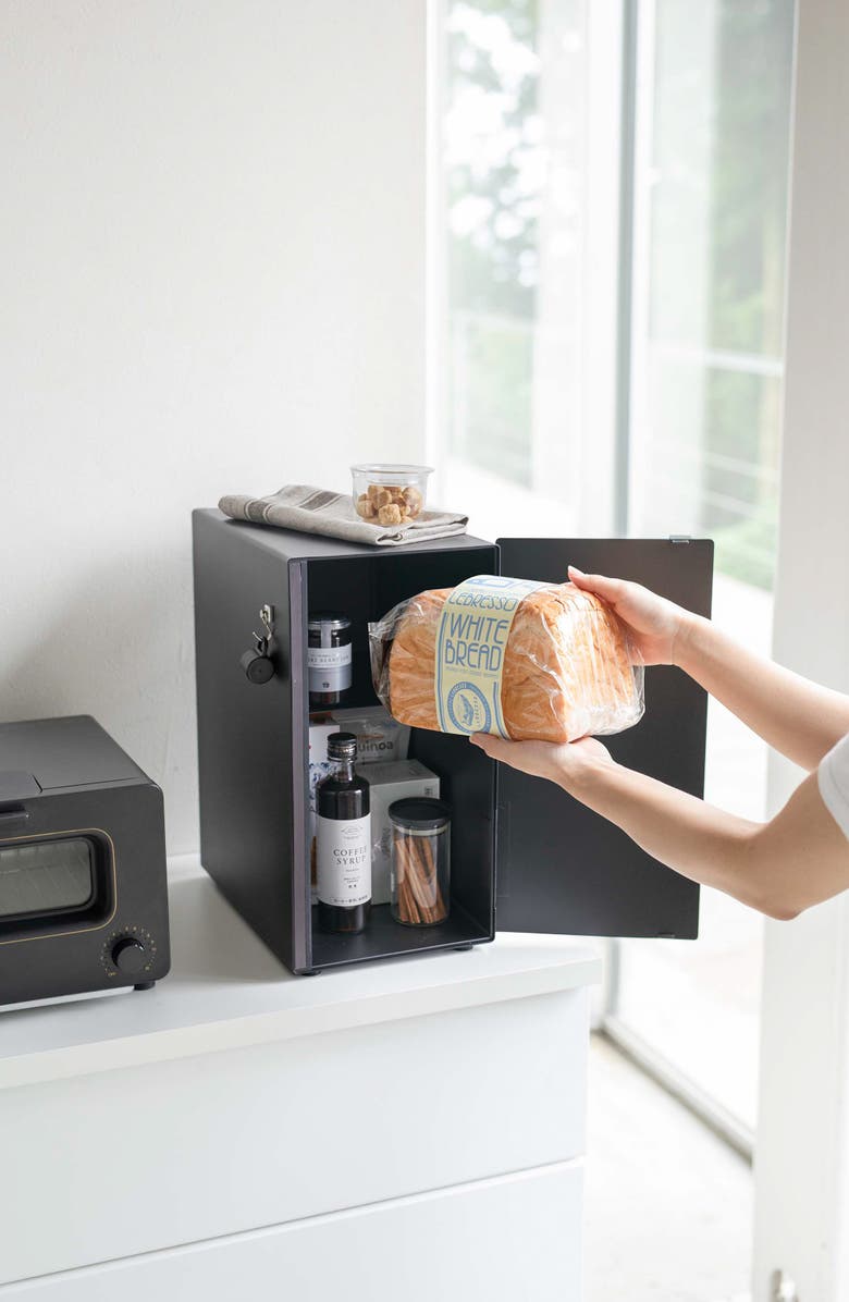 Yamazaki Vertical Bread Box, Alternate, color, Black