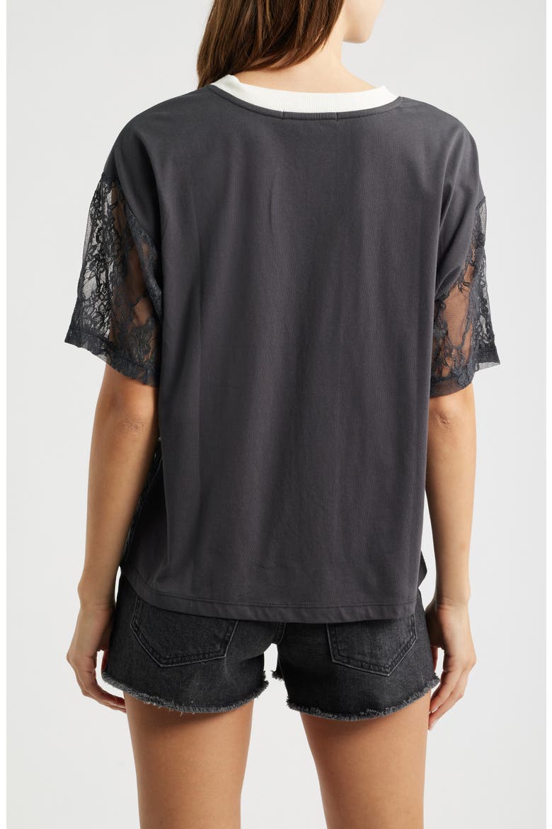 Graphic Lace Football T-Shirt, Alternate, color, PHANTOM