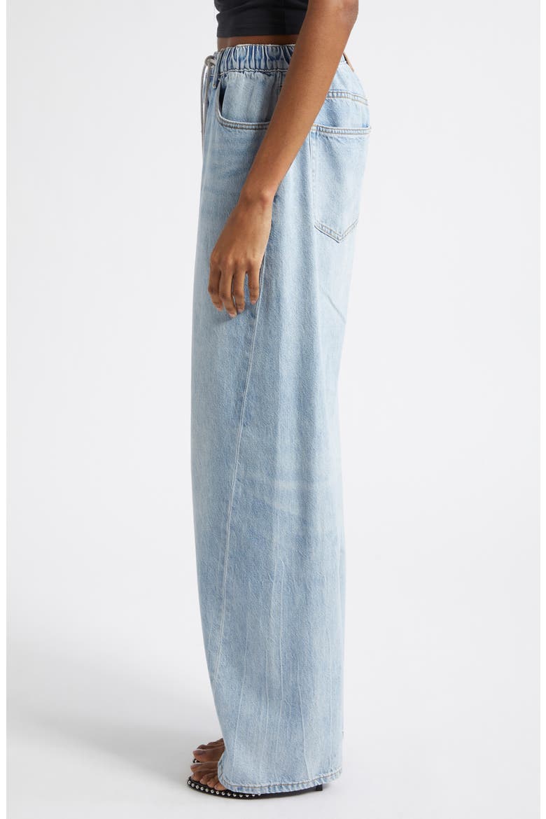 Crystal Drawcord Balloon Jeans, Alternate, color, LIGHT BLEACH