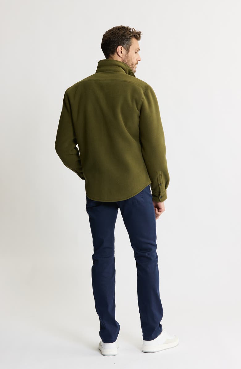 JACHS Shirt Jacket with Faux Fur Lining, Alternate, color, Olive