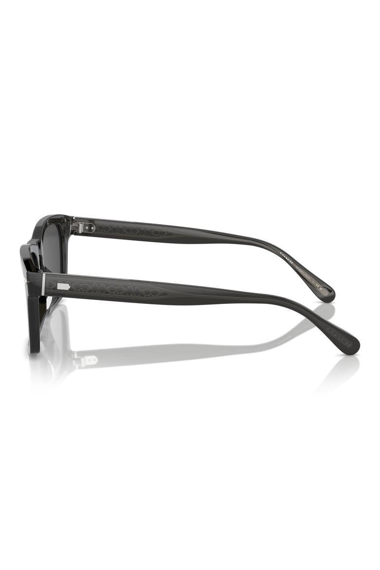 57mm Square Sunglasses, Alternate, color, DARK GREY / GREY SOLID