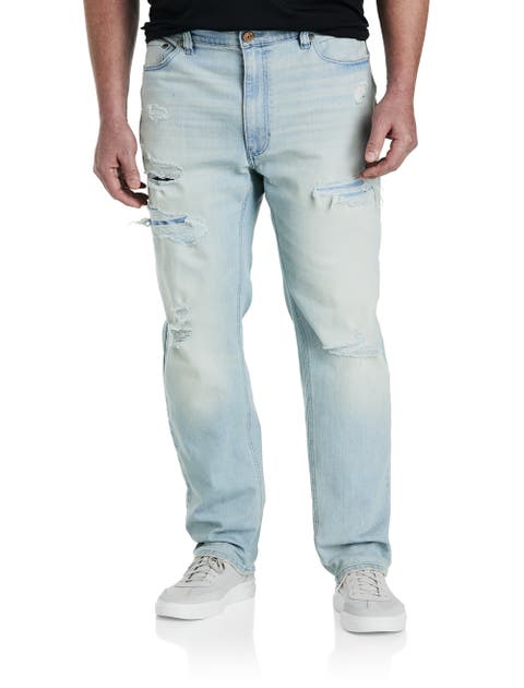 Lights Out Rip and Repair Taoered-Fit Jeans