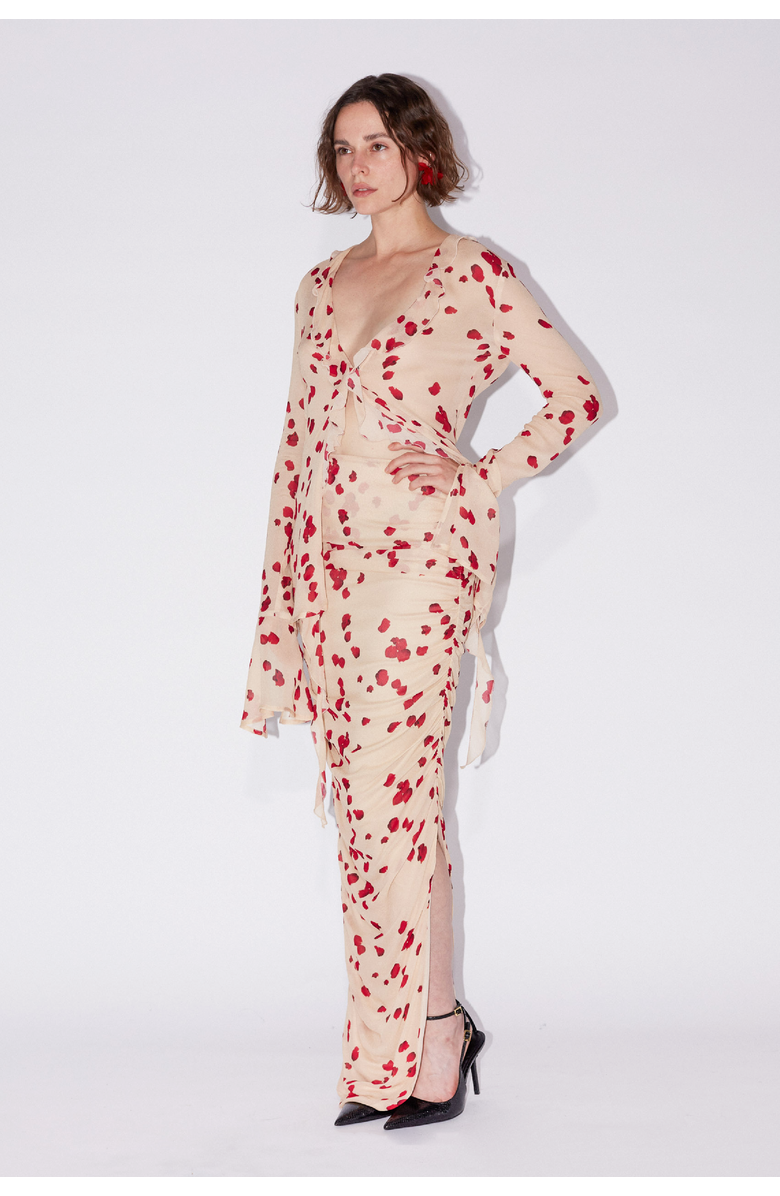 SAEMDI Rose Chiffon Skirt, Main, color, Nude Rose