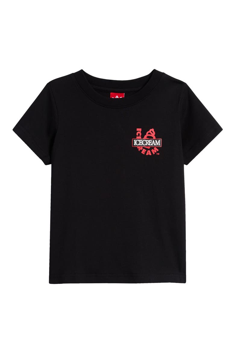 Kids' Icons Cotton Crewneck T-Shirt, Main, color, BLACK
