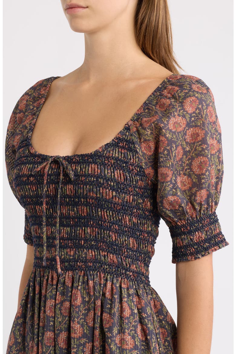 Madeline Nap Midi Dress, Alternate, color, CHRYSANTHEMUM CHINTZ