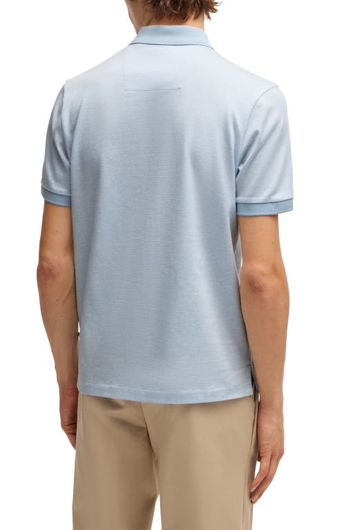 Hugo Boss Boss Parlay Cotton Piqué Polo In Light Blue