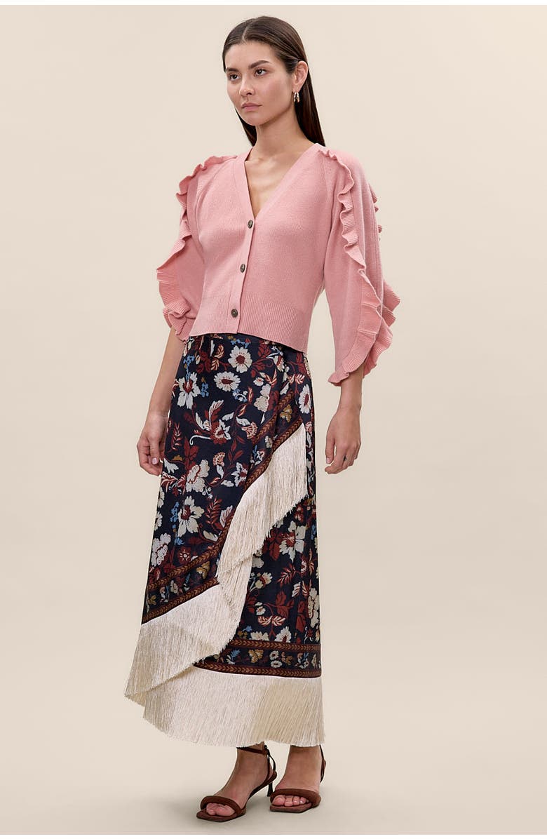 Rebecca Taylor Selah Skirt, Alternate, color, Navy Combo