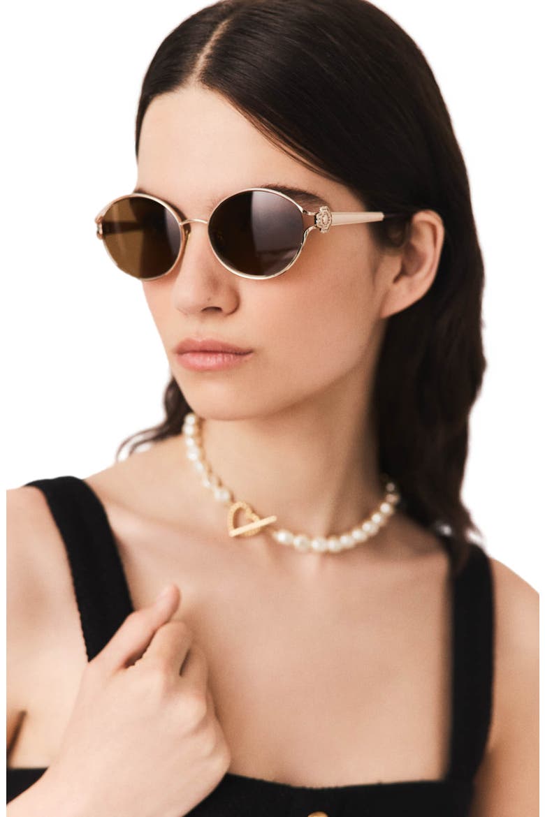 Pearl choker necklace, Alternate, color, Gold