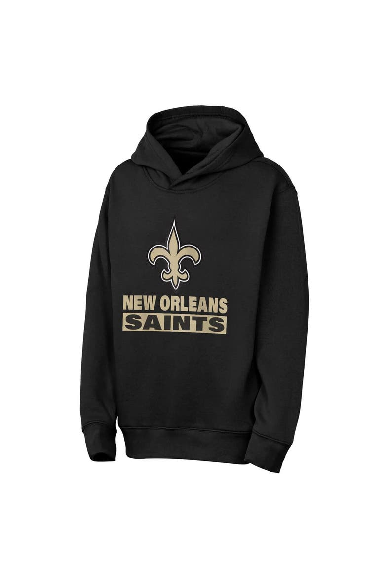 Youth Outerstuff  Black New Orleans Saints Back to Basics Hoodie, Alternate, color, Black