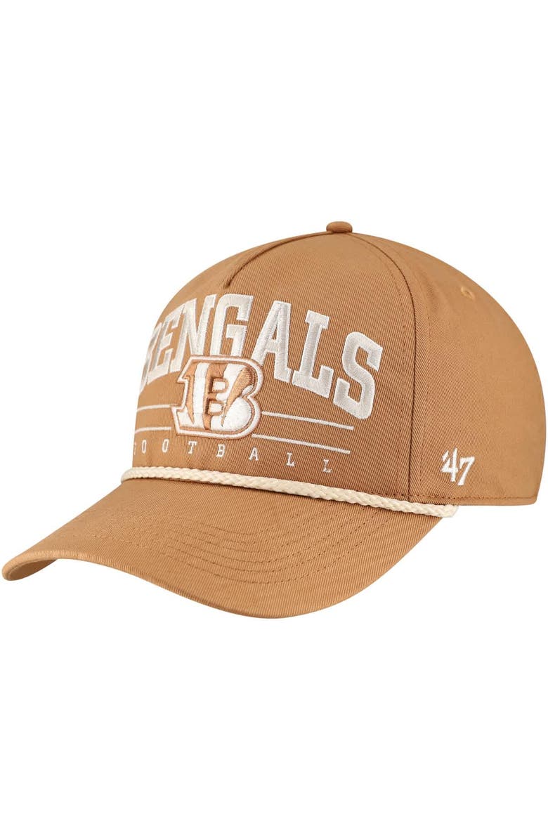 '47 Men's '47 Tan Cincinnati Bengals Roscoe Rope Hitch Adjustable Hat, Main, color, Tan