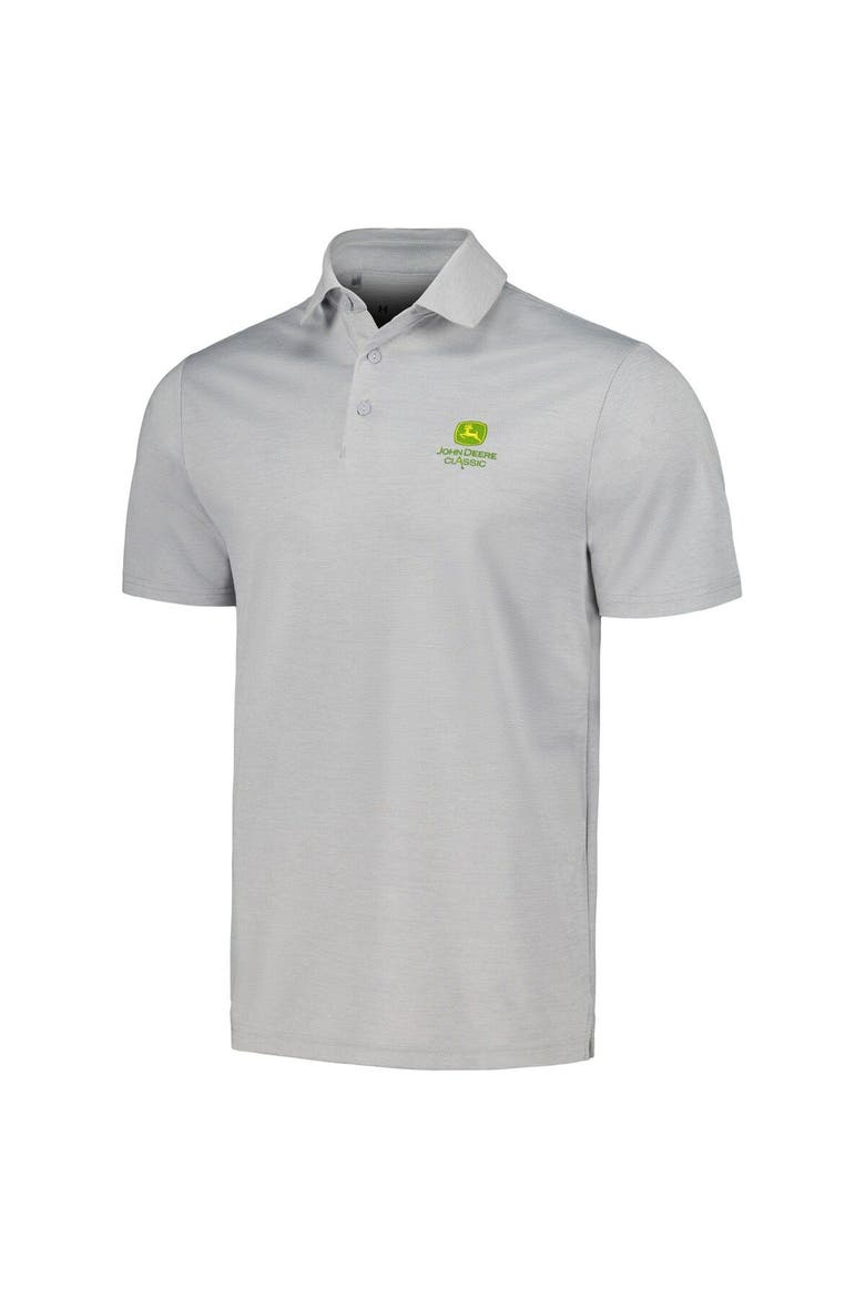 Men's Under Armour Gray John Deere Classic Playoff 3.0 Heather Polo, Alternate, color, Gray