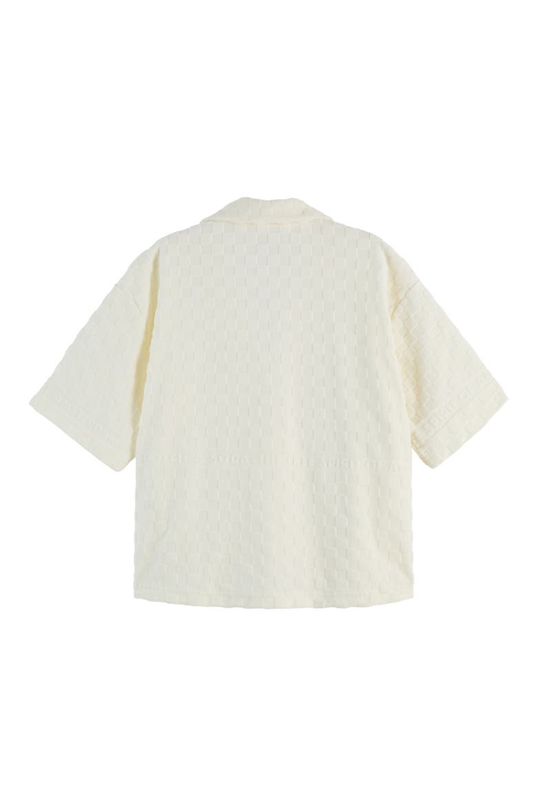 Terry Cloth Camp Shirt, Alternate, color, SOFT ICE