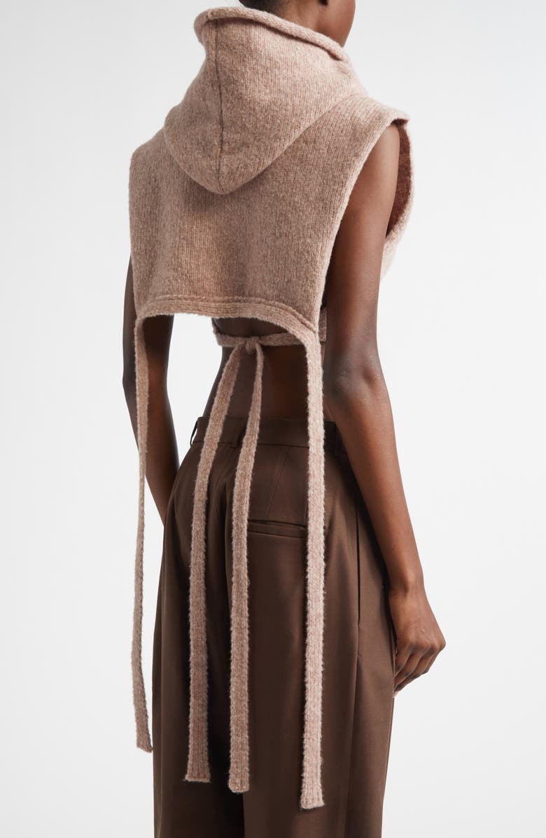 Aisling Camps Hooded Wool Blend Dickie, Alternate, color, Mauve Melange