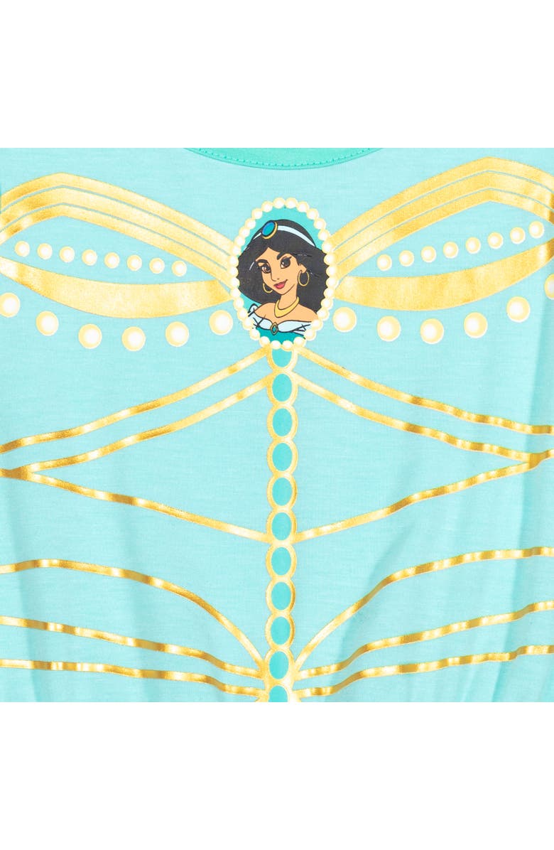 Disney Princess Cosplay Skirt Overlay Romper, Alternate, color, Princess Jasmine Blue Blue
