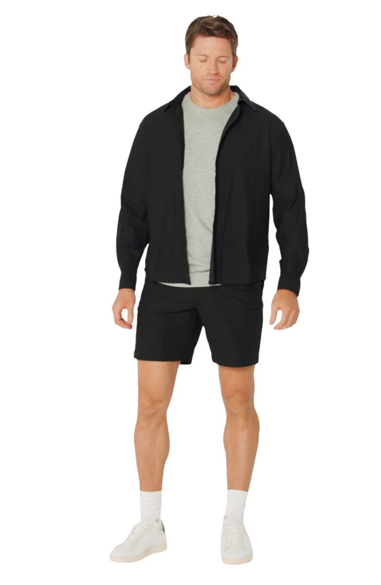 Fabletics Men's The Don Long Sleeve Button Up, Alternate, color, Black