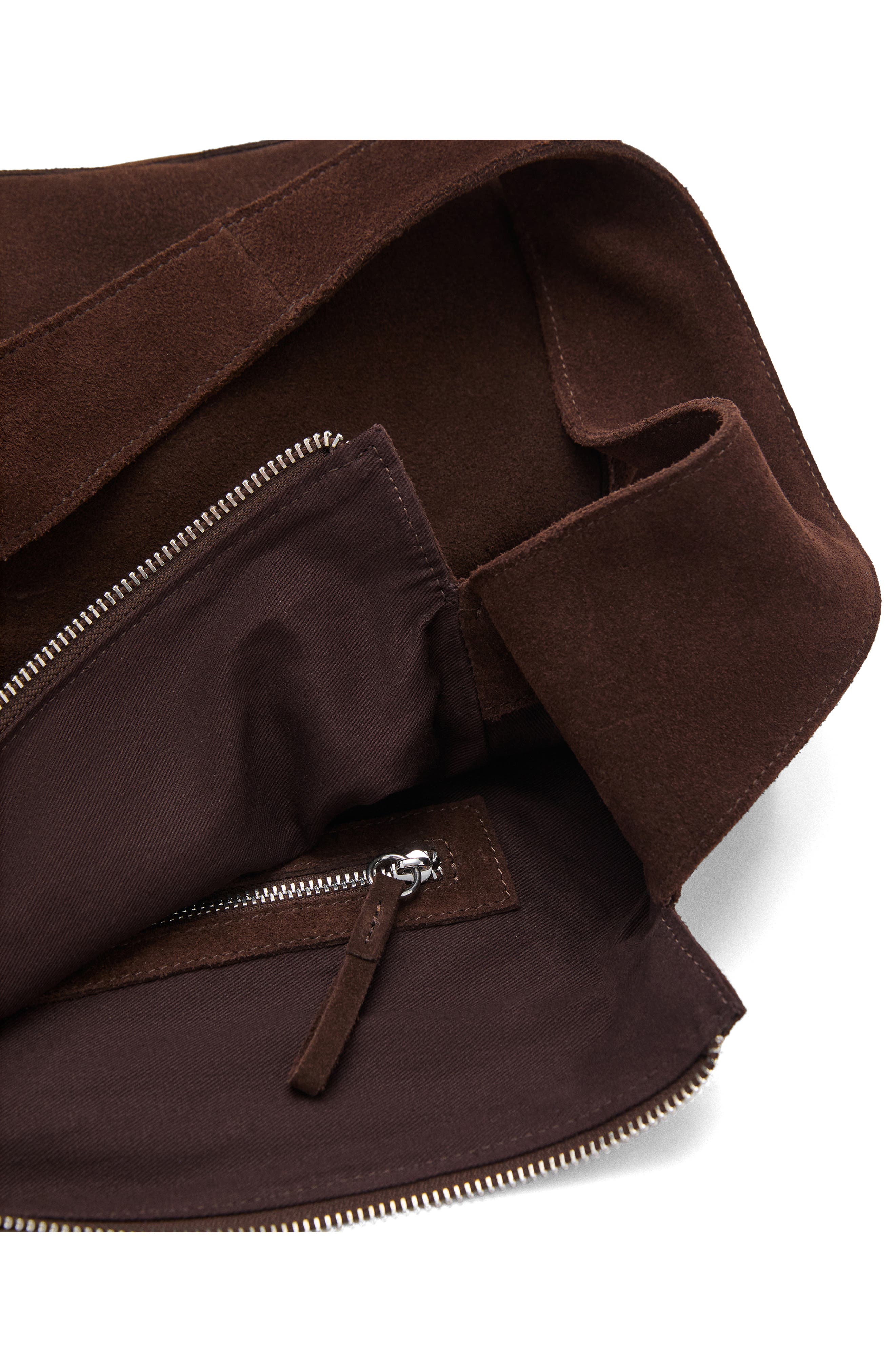 MANGO Suede Shoulder Bag, Alternate, color, 