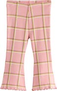 NEXT Kids' Check Rib Flare Leggings