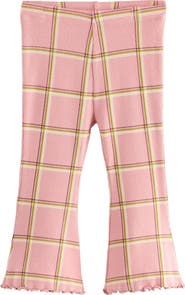 NEXT Kids' Check Rib Flare Leggings