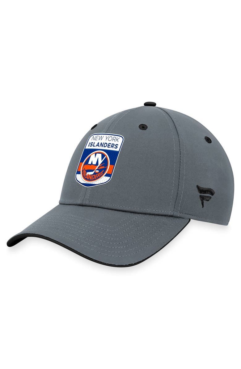 FANATICS Men's Fanatics Branded Gray New York Islanders Authentic Pro Home Ice Flex Hat, Alternate, color,