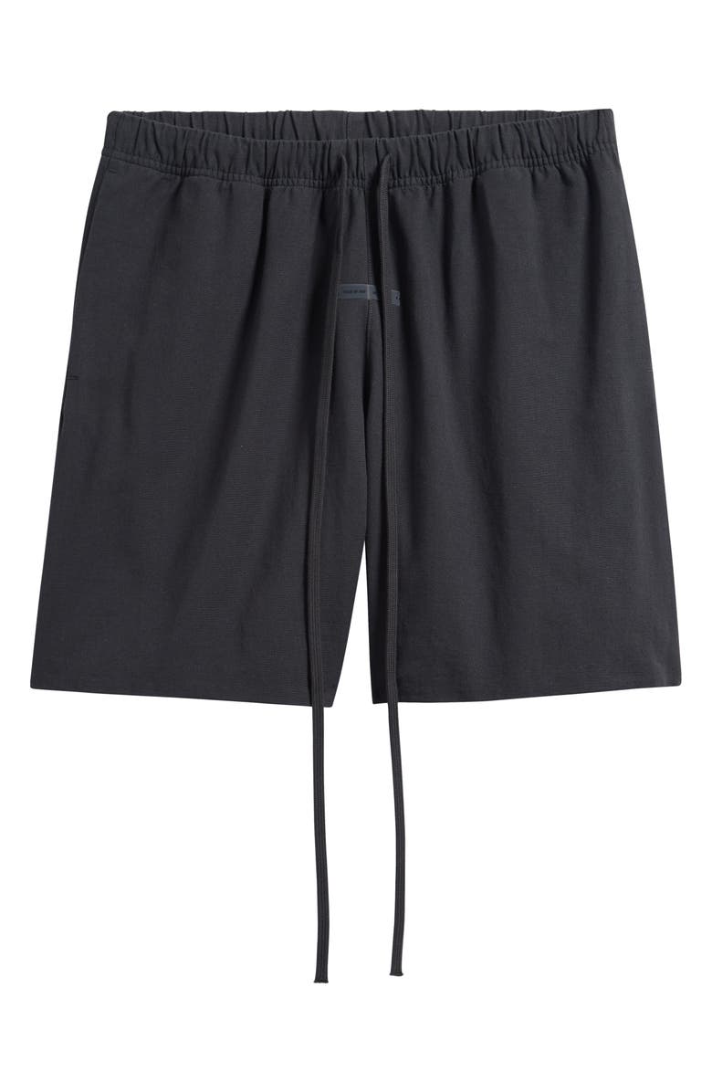 Fear of God Essentials Oxford Soccer Shorts, Alternate, color, Jet Black