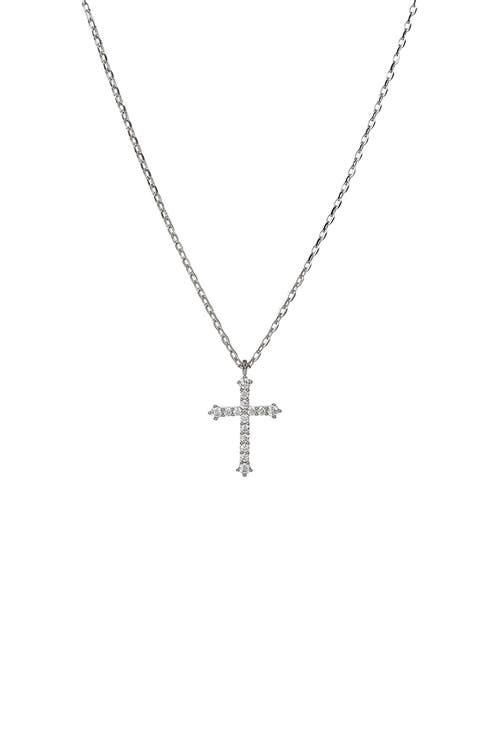 14k Gold Plated Lisette Crystal Cross Necklace Holiday Gift Guide