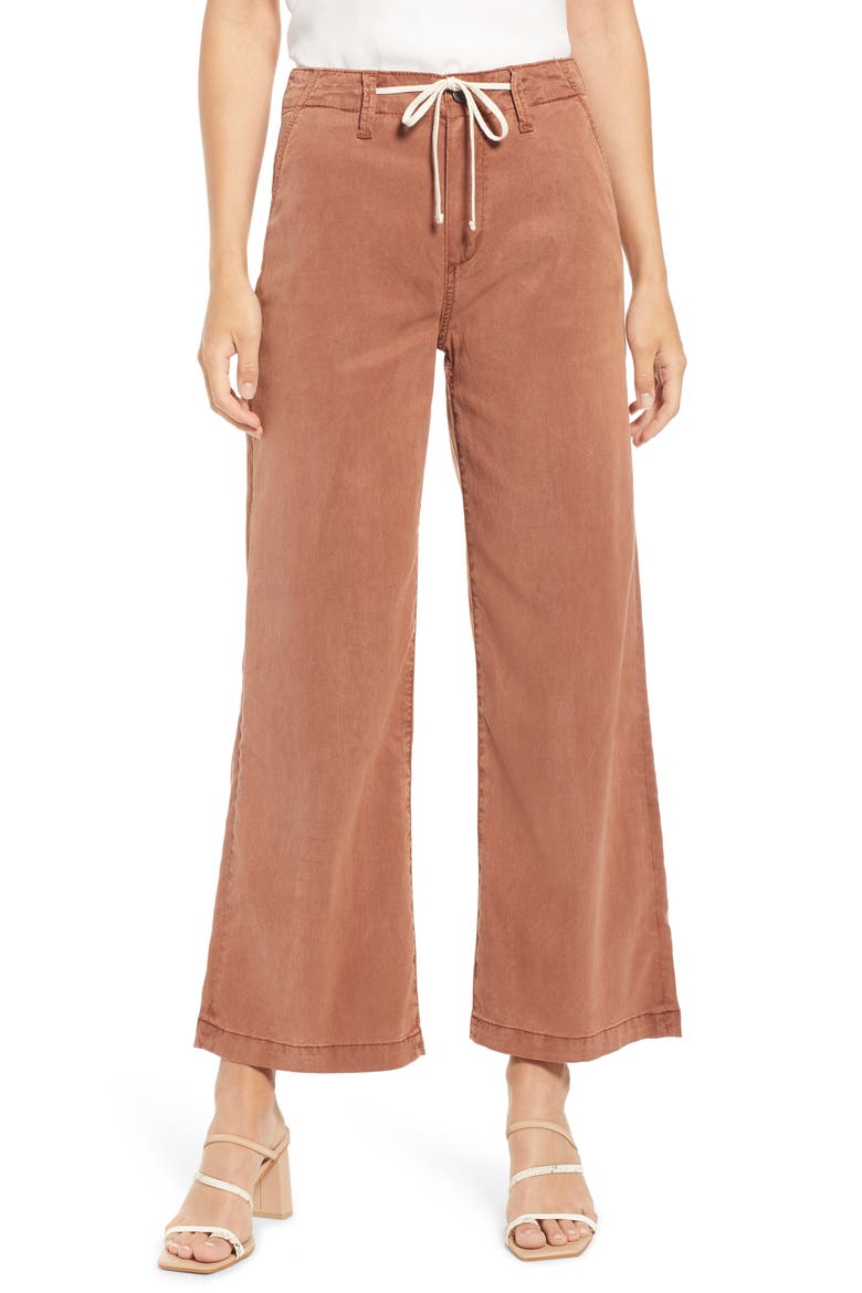Carly Drawstring High Waist Jeans, Main, color, VTGMCABISQ