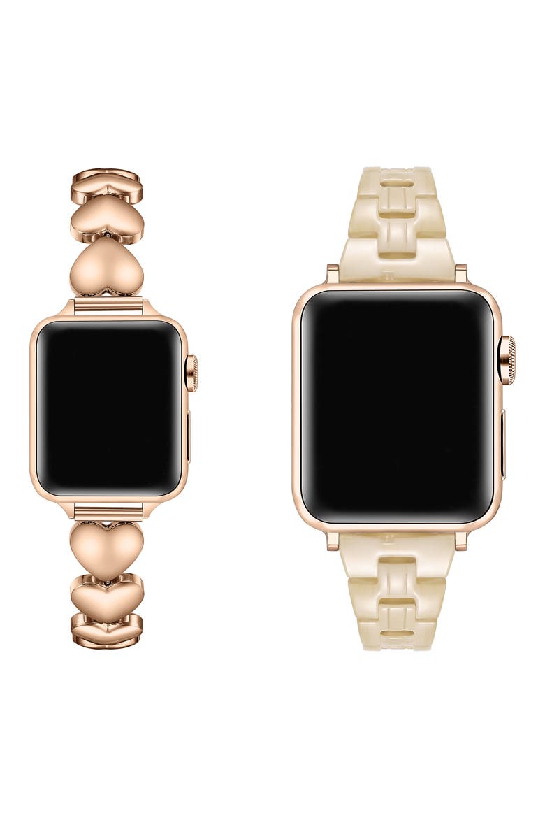 Aphrodite Autumn 2-Pack Apple Watch® Watchbands, Alternate, color, ROSE GOLD