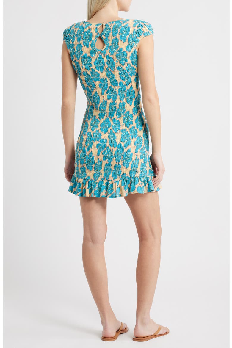 Bright Side Smocked Minidress, Alternate, color, PALM