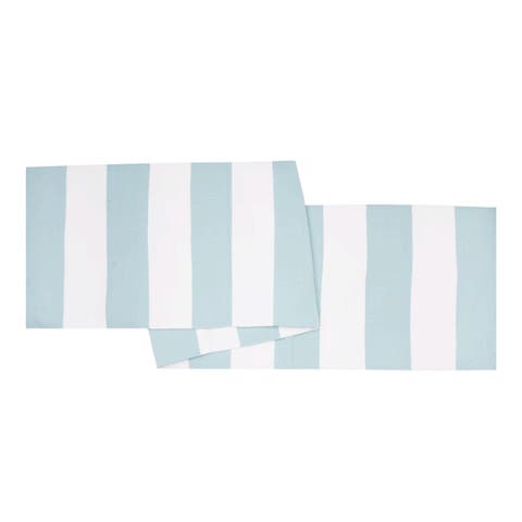 Cabana Sky Blue Stripes Table Runner 14" x 72"