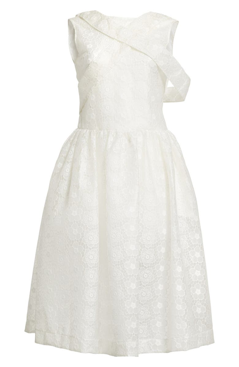 Simone Rocha Bonded Lace Fit & Flare Dress, Alternate, color, 