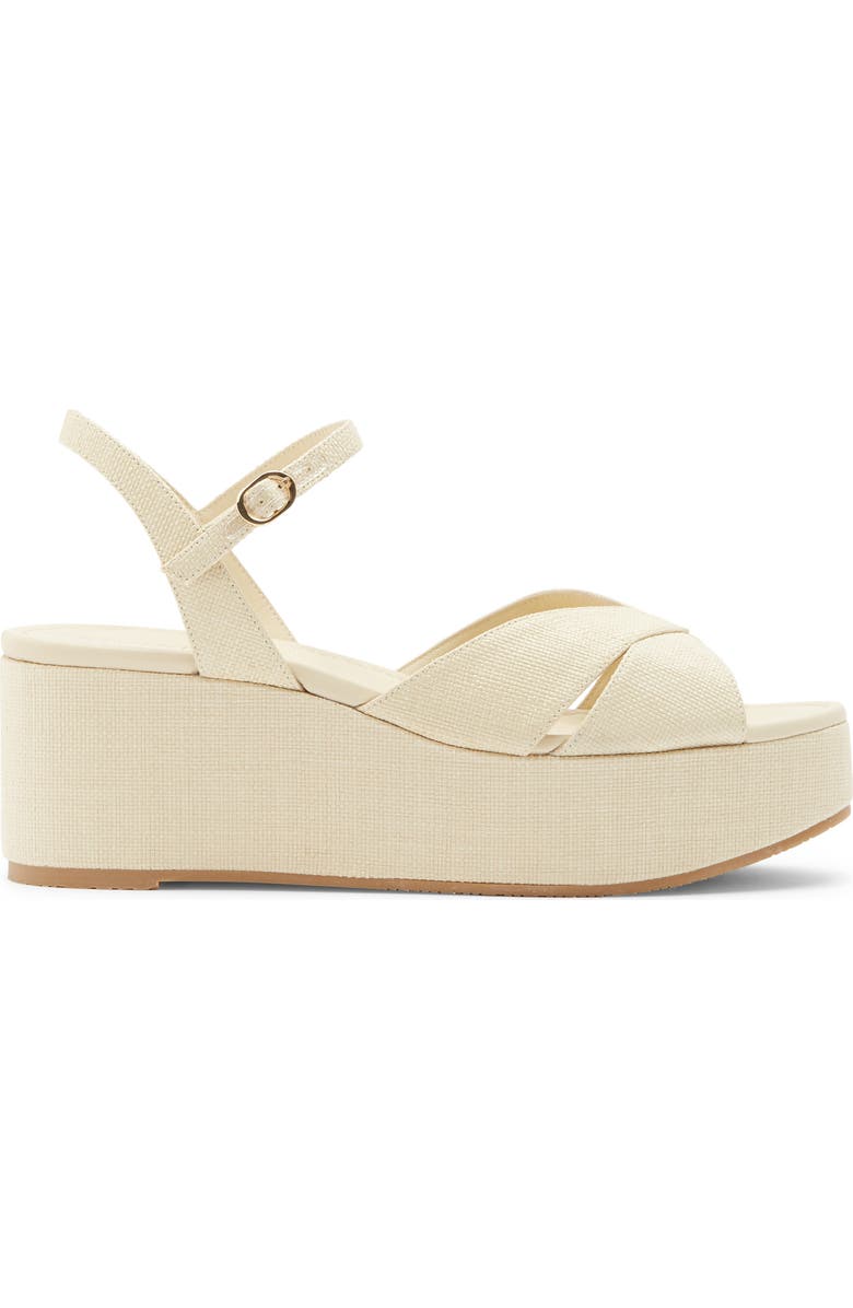 Stuart Weitzman Carmen Midi Wedge Sandal, Alternate, color, Natural.