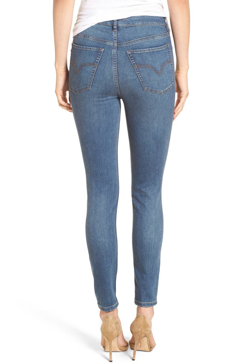 'Cyndi' High Rise Skinny Jeans, Alternate, color, LIGHT DENIM